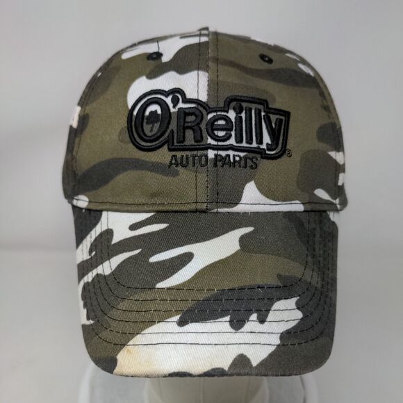 O'Reilly Auto Parts Strapback Hat Camouflage One Size Embroidered 6 Panel - Picture 2 of 10
